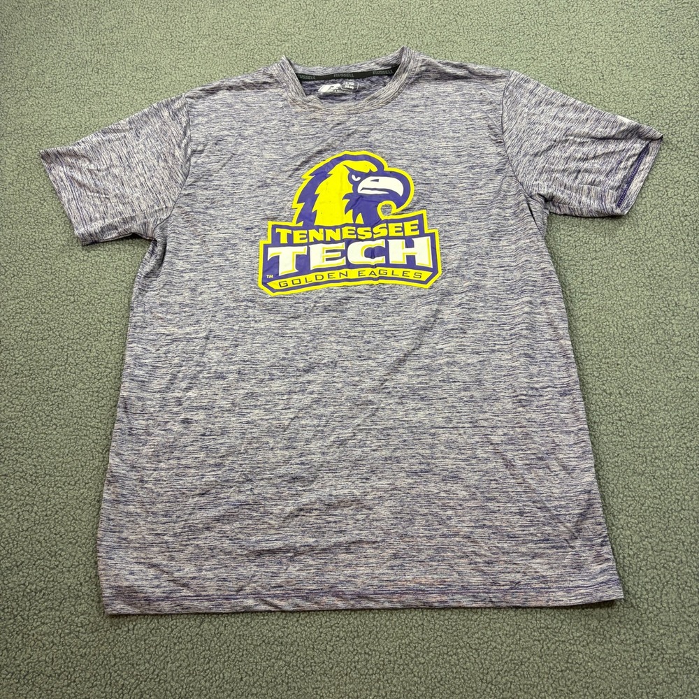 Russell T Shirt Mens Large Purple Tennessee Tech Golden Eagles Space Dye NCAA